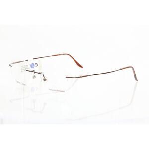 Naturally Rimless NR-372 BRWN 50-17-135mm Eyeglasses FRAMES ONLY - NEW CONDITION